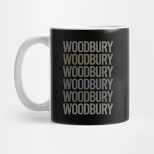 Gray Text Art Woodbury Mug